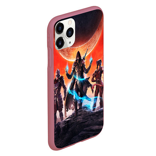 Чехол iPhone 11 Pro матовый THE ELDER SCROLLS / 3D-Малиновый – фото 2