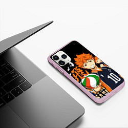 Чехол iPhone 11 Pro матовый ВОЛЕЙБОЛ!! HAIKYUU!!, цвет: 3D-розовый — фото 2