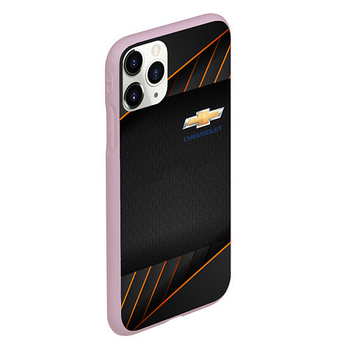 Чехол iPhone 11 Pro матовый CHEVROLET ШЕВРОЛЕ / 3D-Розовый – фото 2