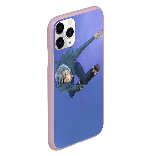 Чехол iPhone 11 Pro матовый На скейте в бесконечность / 3D-Розовый – фото 2