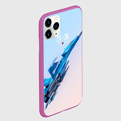 Чехол iPhone 11 Pro матовый Су-34, цвет: 3D-фиолетовый — фото 2