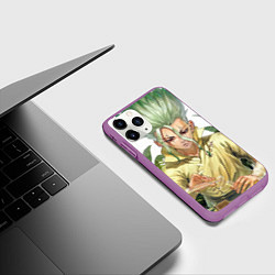 Чехол iPhone 11 Pro матовый Доктор Стоун, цвет: 3D-фиолетовый — фото 2