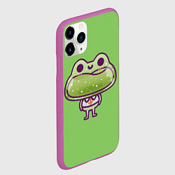 Чехол iPhone 11 Pro матовый Стеклянная лягушка, цвет: 3D-фиолетовый — фото 2