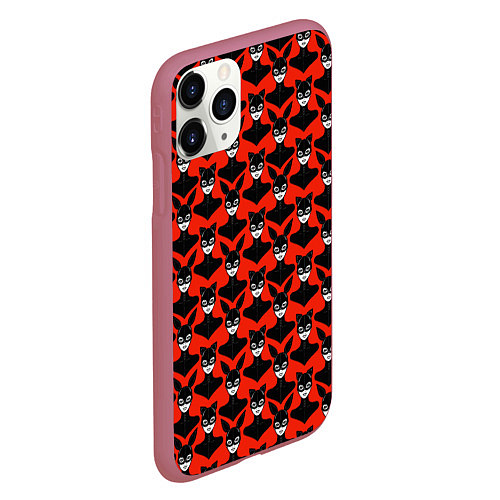 Чехол iPhone 11 Pro матовый Латекс / 3D-Малиновый – фото 2