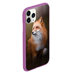 Чехол iPhone 11 Pro матовый Лиса-охотница, цвет: 3D-фиолетовый — фото 2