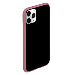 Чехол iPhone 11 Pro матовый ЧЁРНАЯ МАСКА, цвет: 3D-малиновый — фото 2