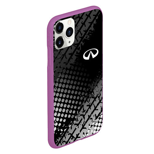 Чехол iPhone 11 Pro матовый Infiniti / 3D-Фиолетовый – фото 2