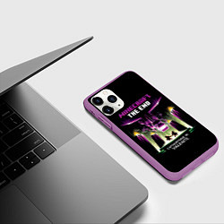 Чехол iPhone 11 Pro матовый Minecraft THE END, цвет: 3D-фиолетовый — фото 2
