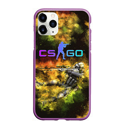 Чехол iPhone 11 Pro матовый CS GO Gold dust