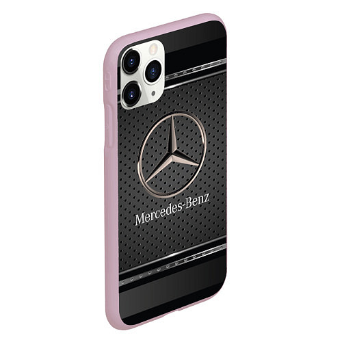 Чехол iPhone 11 Pro матовый MERCEDES BENZ МЕРСЕДЕС БЕНЗ / 3D-Розовый – фото 2