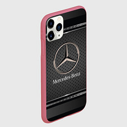 Чехол iPhone 11 Pro матовый MERCEDES BENZ МЕРСЕДЕС БЕНЗ, цвет: 3D-малиновый — фото 2