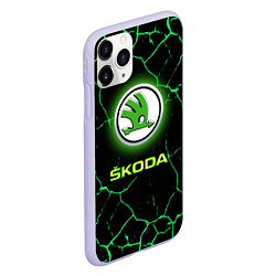 Чехол iPhone 11 Pro матовый SKODA, цвет: 3D-светло-сиреневый — фото 2