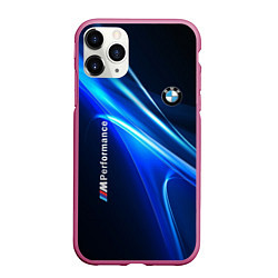 Чехол iPhone 11 Pro матовый BMW, цвет: 3D-малиновый