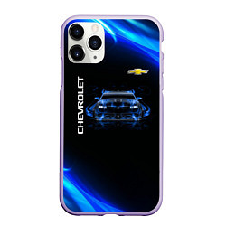 Чехол iPhone 11 Pro матовый Chevrolet, цвет: 3D-светло-сиреневый