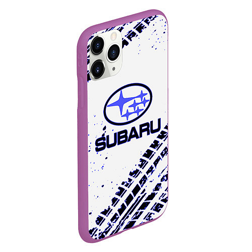 Чехол iPhone 11 Pro матовый SUBARU / 3D-Фиолетовый – фото 2