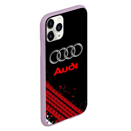 Чехол iPhone 11 Pro матовый AUDI / 3D-Сиреневый – фото 2