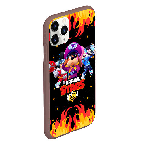 Чехол iPhone 11 Pro матовый Brawl Stars the StarrForce / 3D-Коричневый – фото 2