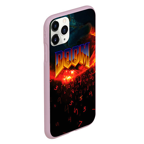 Чехол iPhone 11 Pro матовый DOOM MARS / 3D-Розовый – фото 2