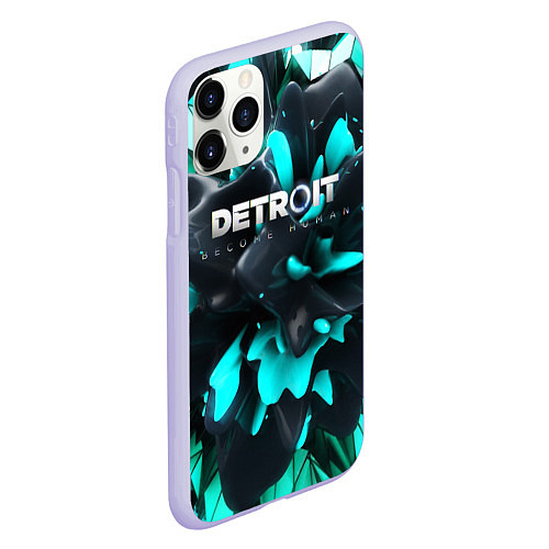 Чехол iPhone 11 Pro матовый Detroit Become Human S / 3D-Светло-сиреневый – фото 2