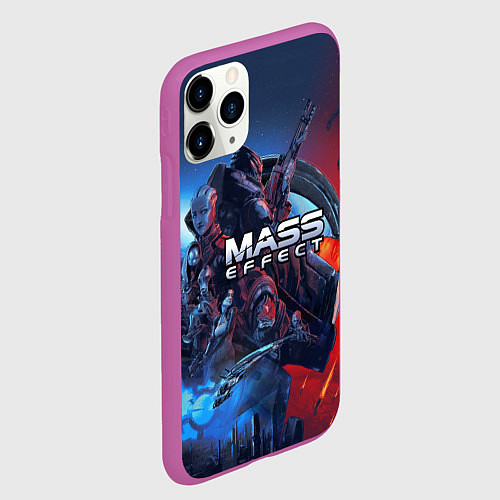 Чехол iPhone 11 Pro матовый Mass EFFECT Legendary ed / 3D-Фиолетовый – фото 2