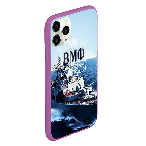 Чехол iPhone 11 Pro матовый ВМФ / 3D-Фиолетовый – фото 2