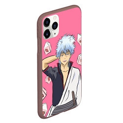 Чехол iPhone 11 Pro матовый Gintama Гинтама, цвет: 3D-коричневый — фото 2