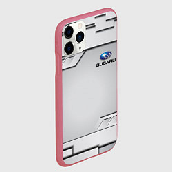 Чехол iPhone 11 Pro матовый SUBARU СУБАРУ, цвет: 3D-малиновый — фото 2