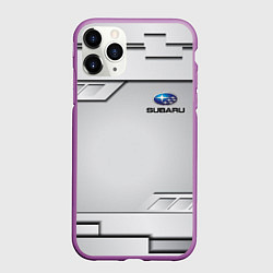 Чехол iPhone 11 Pro матовый SUBARU СУБАРУ, цвет: 3D-фиолетовый