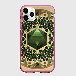 Чехол iPhone 11 Pro матовый DnD Dices: Pattern, цвет: 3D-малиновый
