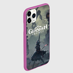 Чехол iPhone 11 Pro матовый Genshin impact Noelle, цвет: 3D-фиолетовый — фото 2