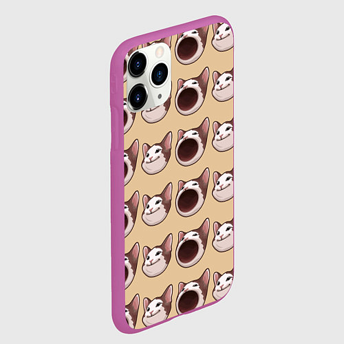 Чехол iPhone 11 Pro матовый Поп кэт / 3D-Фиолетовый – фото 2