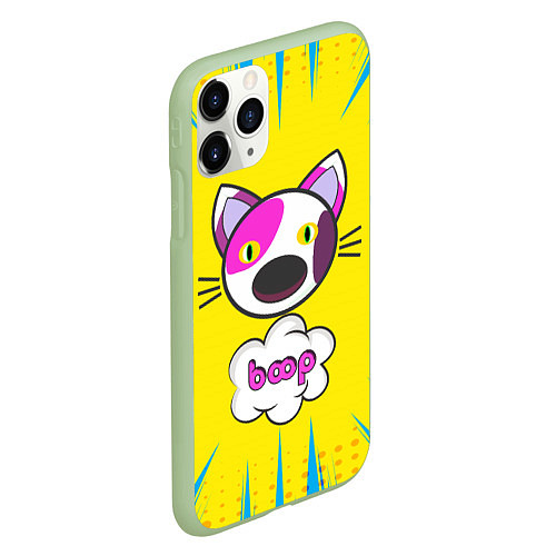 Чехол iPhone 11 Pro матовый PoP CaT BooP / 3D-Салатовый – фото 2