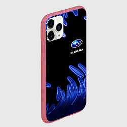 Чехол iPhone 11 Pro матовый Subaru, цвет: 3D-малиновый — фото 2
