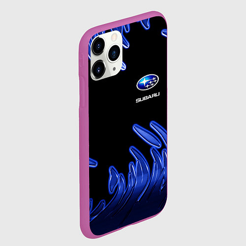 Чехол iPhone 11 Pro матовый Subaru / 3D-Фиолетовый – фото 2