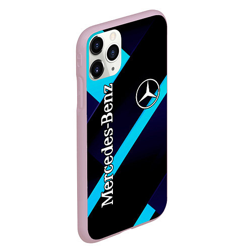 Чехол iPhone 11 Pro матовый Mercedes Benz / 3D-Розовый – фото 2