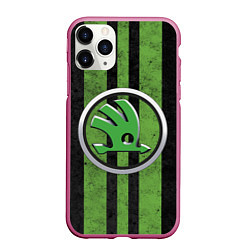 Чехол iPhone 11 Pro матовый Skoda Green Logo Z