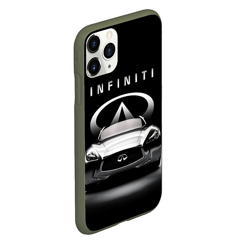 Чехол iPhone 11 Pro матовый INFINITI / 3D-Темно-зеленый – фото 2