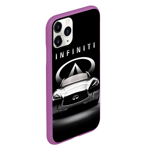 Чехол iPhone 11 Pro матовый INFINITI / 3D-Фиолетовый – фото 2