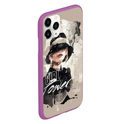 Чехол iPhone 11 Pro матовый Girl Power, цвет: 3D-фиолетовый — фото 2