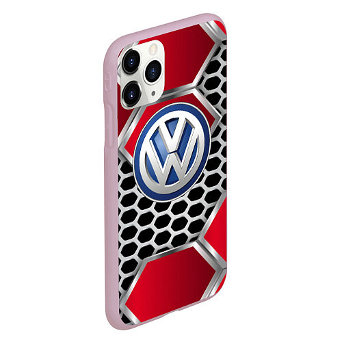 Чехол iPhone 11 Pro матовый VOLKSWAGEN / 3D-Розовый – фото 2