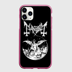 Чехол iPhone 11 Pro матовый Mayhem, цвет: 3D-малиновый