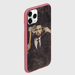 Чехол iPhone 11 Pro матовый Eminem, цвет: 3D-малиновый — фото 2