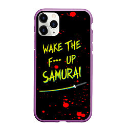 Чехол iPhone 11 Pro матовый WAKE THE F*** UP SAMURAI, цвет: 3D-фиолетовый