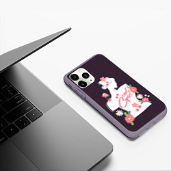 Чехол iPhone 11 Pro матовый Cool Girl, цвет: 3D-серый — фото 2