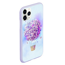 Чехол iPhone 11 Pro матовый Air flowers, цвет: 3D-светло-сиреневый — фото 2