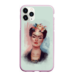 Чехол iPhone 11 Pro матовый Frida, цвет: 3D-розовый