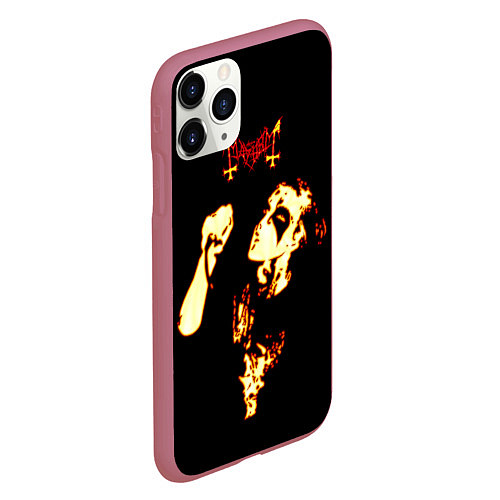 Чехол iPhone 11 Pro матовый Mayhem / 3D-Малиновый – фото 2