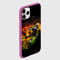 Чехол iPhone 11 Pro матовый КС, цвет: 3D-фиолетовый — фото 2