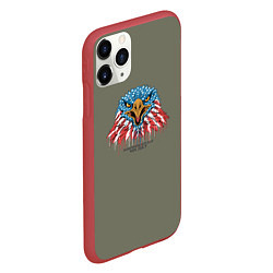 Чехол iPhone 11 Pro матовый Орел, цвет: 3D-красный — фото 2