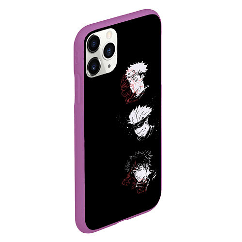 Чехол iPhone 11 Pro матовый Jujutsu Kaisen / 3D-Фиолетовый – фото 2